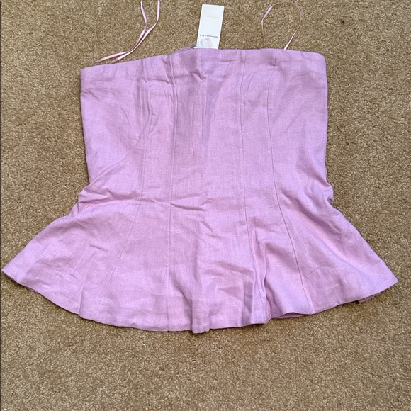 Abercrombie & Fitch Lilac Strapless Peplum Top - Picture 2 of 4
